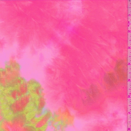 Neon Pink/Orange/Yellow Tie Dye Double Brushed Jersey Knit