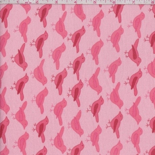 Pink/Coral Bird Baby Wale Corduroy