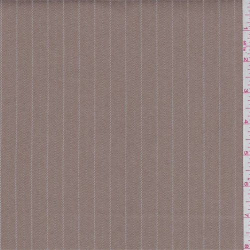 *3 1/8 YD PC--Khaki Tan Stripe Denim Look Suiting