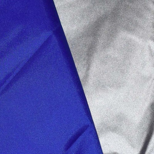 *4 YD PC -- Electric Blue/Silver Metallic Water Resistant Outdoor Fabric DFW00597-XOD