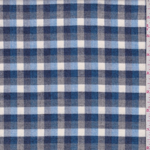 Navy/Sky/White Check Flannel