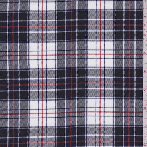 White/Black/Red Plaid Flannel