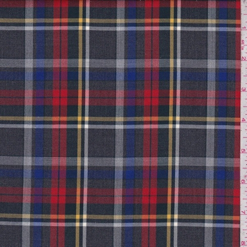 Charcoal/Red/Blue Plaid Flannel