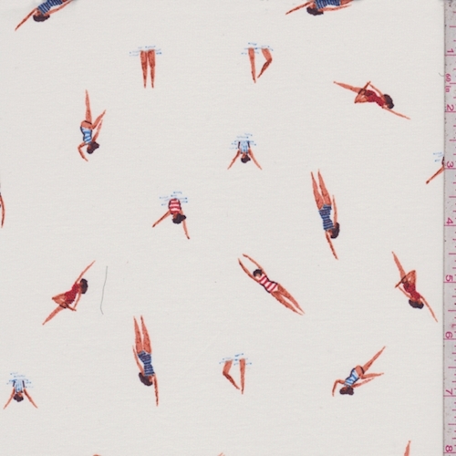 Ivory Swimmer Print Activewear