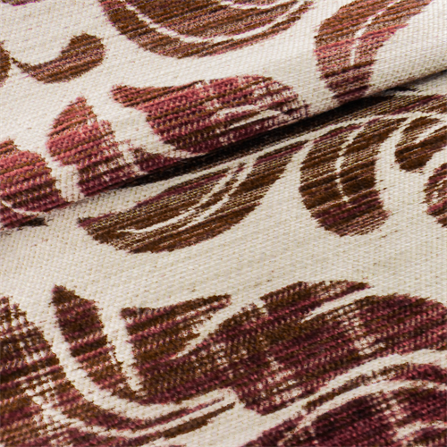 *3 YD PC--White/Brick Red Floral Home Decorating Fabric