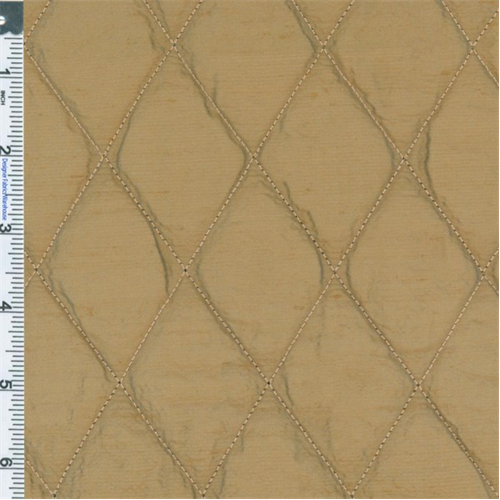 *4 1/8 YD PC--Copper Brown Quilted Silk Dupioni Home Decorating Fabric