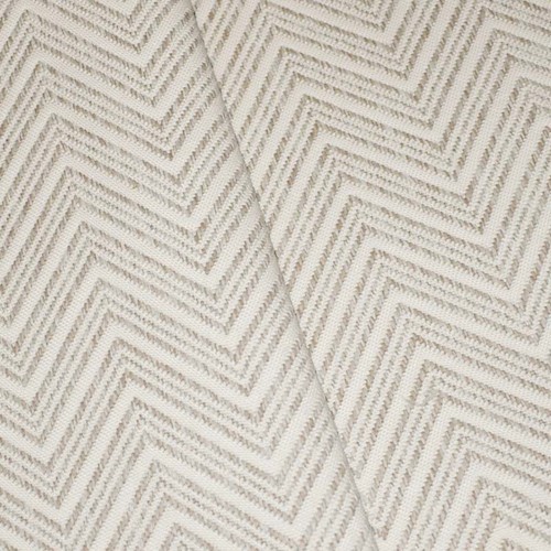 *6 1/2 YD PC -- Beige/White Indoor/Outdoor Textured Chevron Damask Decorating Fabric DFW00933-XOD