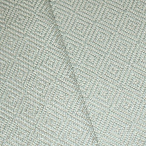 *2 5/8 YD PC -- Pastel Teal/Beige Indoor/ Outdoor Diamond Twill Decorating Fabric DFW00963-XOD