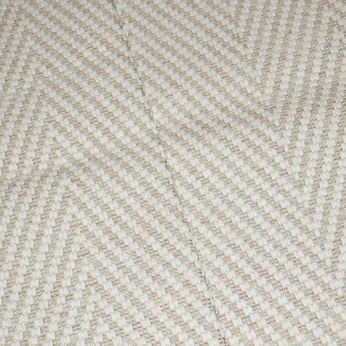*6 YD PC -- Beige/White Indoor/Outdoor Stripe Herringbone Decorating Fabric DFW00973-XOD