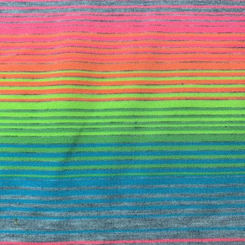 Grey/Multi Neon Stripe Jersey Knit