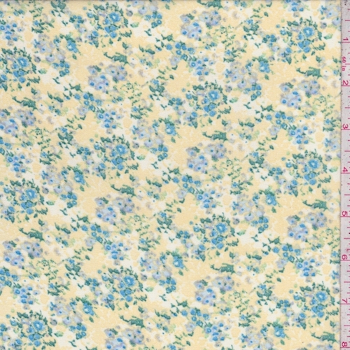 Pastel Yellow Multi Mini Floral Chiffon