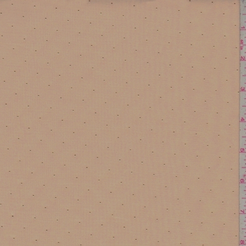 Light Brown/Metallic Silver Pin Dot Chiffon