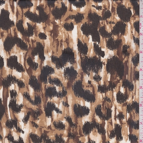 Mocha/Camel/Gold Cheetah Print Chiffon