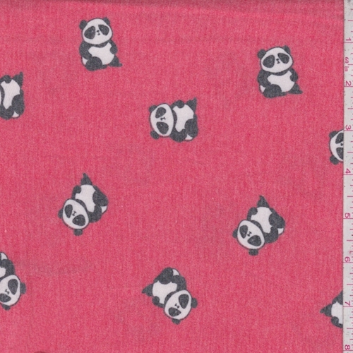 Heather Red Panda Brushed French Terry Knit