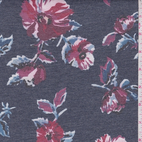 Heather Midnight Multi Cosmo Brushed French Terry Knit