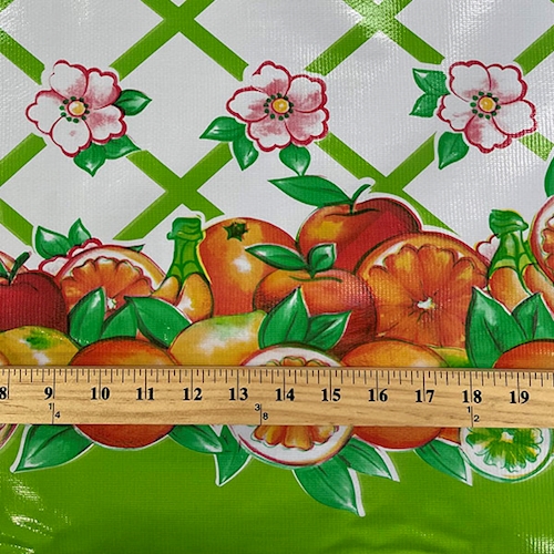 Green Fruit Lattice Oilcloth