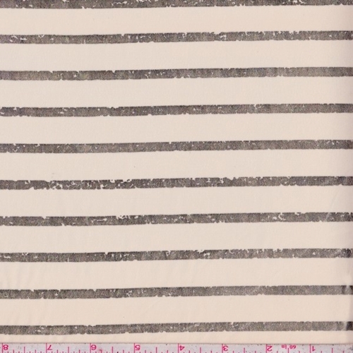 *1 YD PC--Blush Beige/Gold Foil Stripe Chiffon
