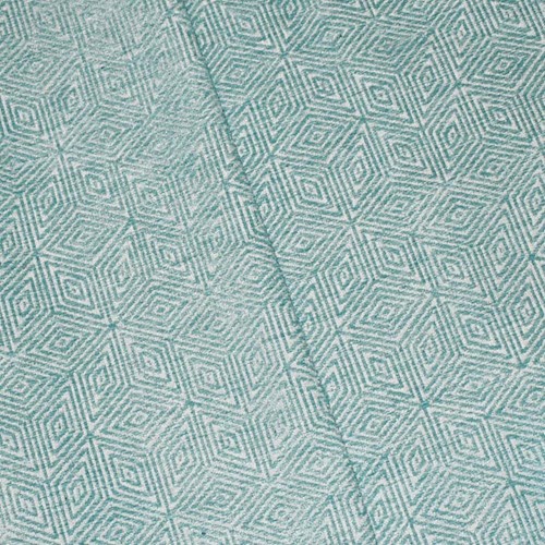 Teal/White Diamond Star Chenille Damask Decorating Fabric DFW59437