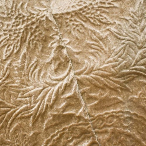 Golden Brown Embossed Baroque Velvet Home Decorating Fabric DFW59438