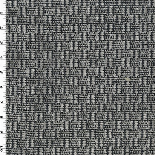 Pendant Gray/Navy Textured Chenille Home Decorating Fabric DFW60130