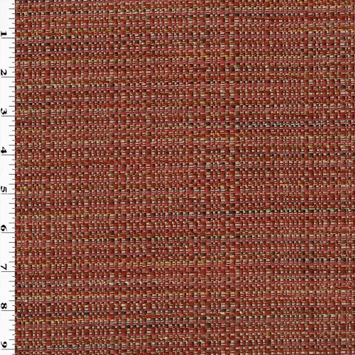 Red/Brown/MultI Textured Dobby Home Decorating Fabric DFW60134