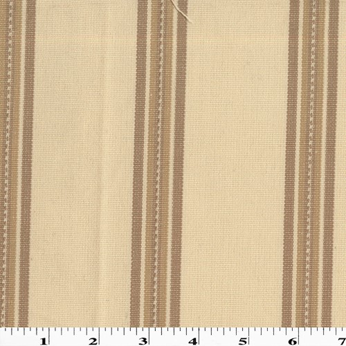 Ivory/Light Brown Rib Striped Woven Home Decorating Fabric DFW60103