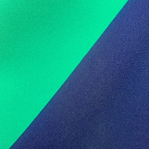 Green Jade/Orient Blue Stretch Crepe