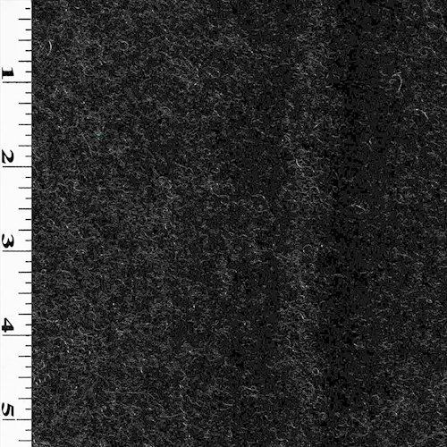 *4 3/4 YD PC--Black/Mist Wool Blend Textured Woven Jacketing