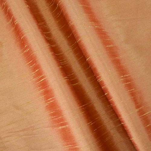 Lux Beige/Copper Red Iridescent Shantung Decorating Fabric DFW60058