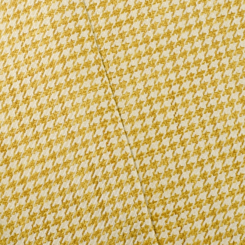 Straw Yellow/Ivory Houndstooth Woven Decorating Fabric