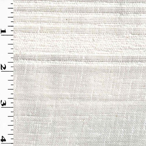 Off-White Semi-Sheer Stripe Drapery Woven Decorating Fabric DFW60046