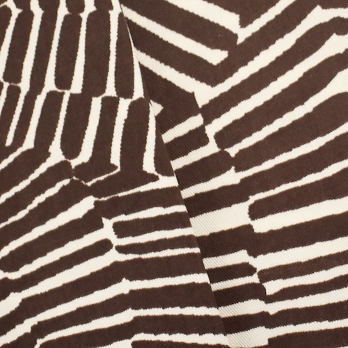 Brown/Off-White Indoor/Outdoor Abstract Printed Decor Fabric