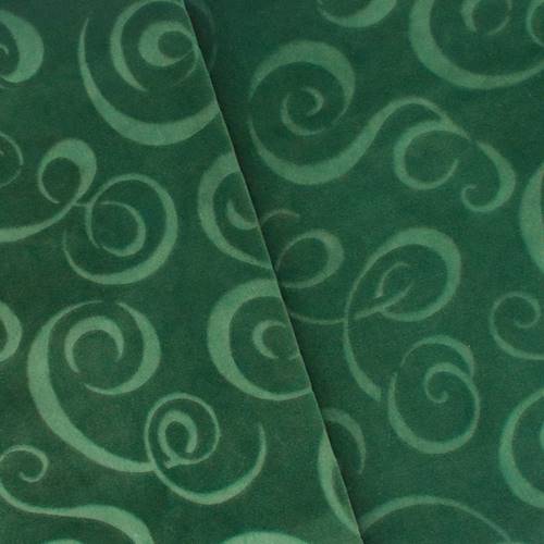 Pine Green Swirl Velvet Home Decorating Fabric