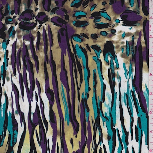 Olive/Plum/Teal Animal Print Swimwear