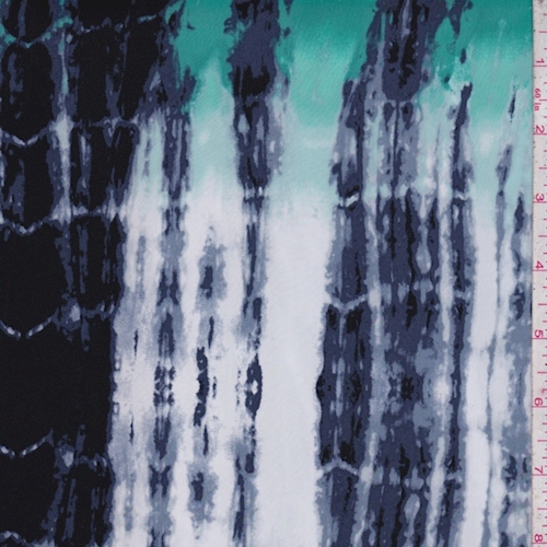 ITY Sky/Jade/Black Crackle Jersey Knit