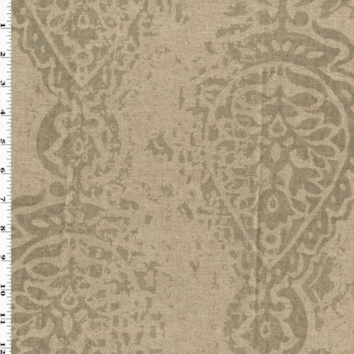 Beige/Multi Tribal Baroque Printed Canvas Decor Fabric DFW60289