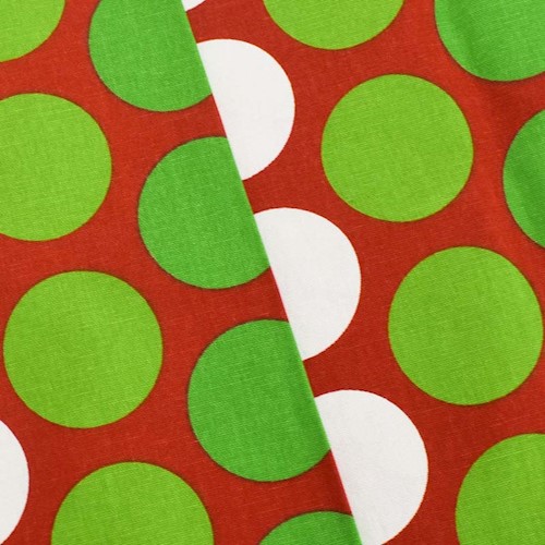 Red/Green/White Premier Dot Printed Canvas Decorating Fabric DFW60245