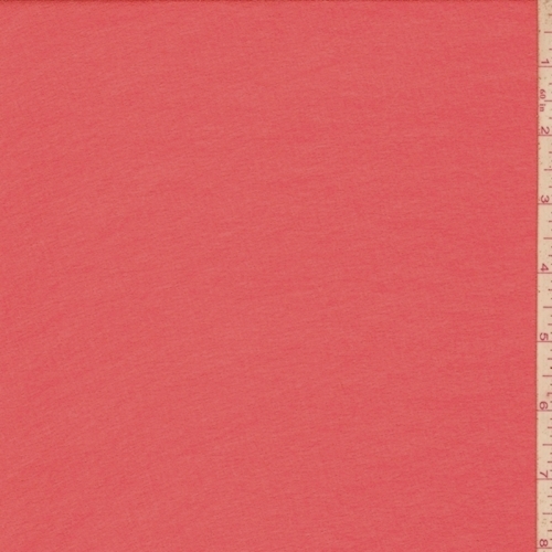 Salmon Red Silk Crepe Georgette