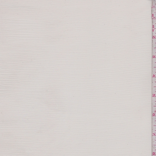 Ecru Crinkled Silk Chiffon