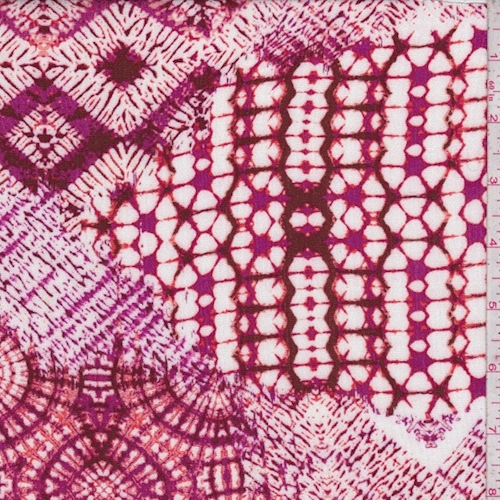 Fuchsia/Coral Kaleidescope Crinkled Gauze