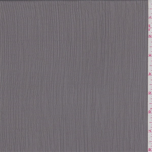 *1 1/4 YD PC--Pewter Grey Crinkled Herringbone Chiffon