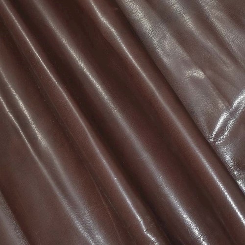 Chocolate Brown Glossy Leather Hide HIDE619