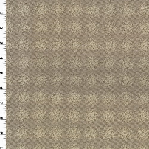 Off-White/Taupe Wool Blend Dot Burst Damask Decor Fabric DFW60172