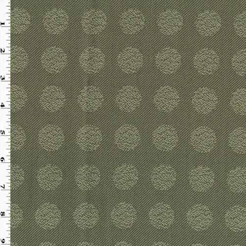 Sage/Off-White Wool Blend Polka Dot Damask Decor Fabric DFW60173