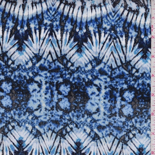 Electric Blue/Navy Kaleidescope Crepon