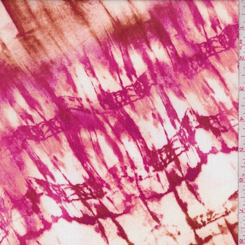 Berry/Peach/Fuchsia "Tie Dye" Crinkled Gauze