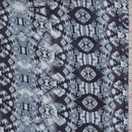 Violet/Periwinkle Batik Look Rayon Challis