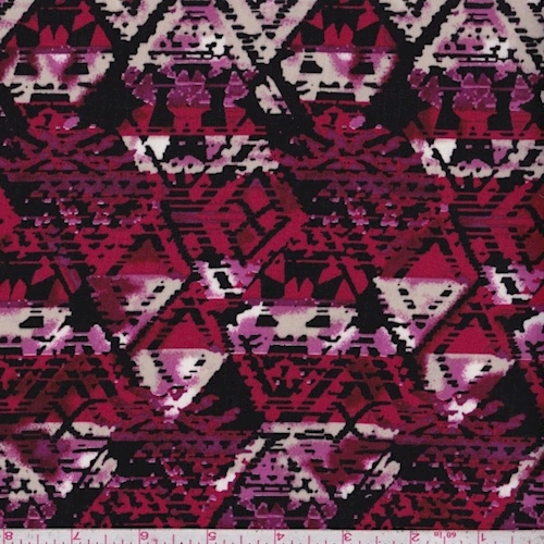 Berry/Black Aztec Rayon Challis