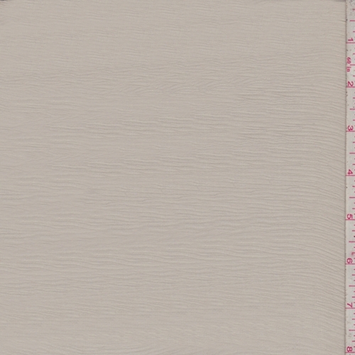 Taupe Mist Crinkled Silk Chiffon