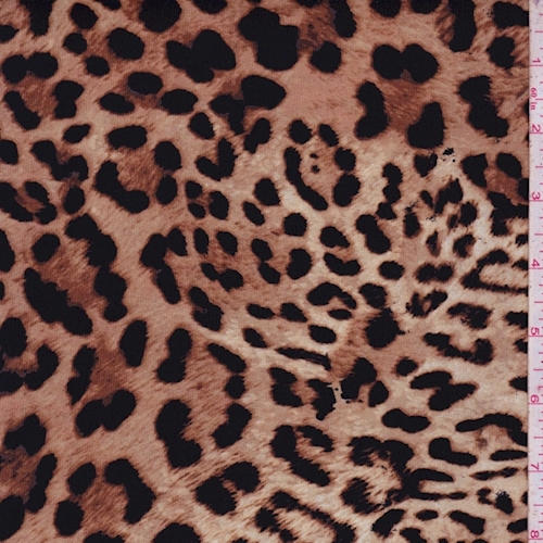 *3 YD PC--ITY Pale Brown Cheetah Nylon Jersey Knit